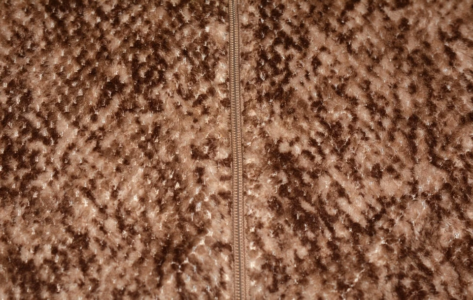 Stan Herman Vintage Speckled Brown Fluffy Full Zip Jacket Fleece Ladies Large - Image 2 of 4