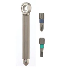 NEW Titanium S2 steel Multi Tools Card Screwdriver Pocket Outdoor Keychain EDC