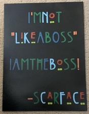 Scarface Canvas Panel Quote