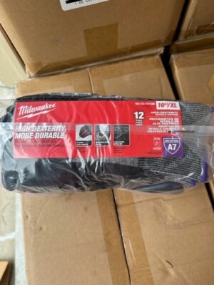 Milwaukee Tool Cut Level 7 High-Dexterity Nitrile Dipped Gloves - Packs & Pairs