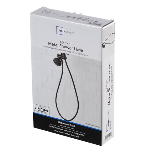 Mainstays Stainless Steel Shower Hose in Matte Black - Picture 6 of 6