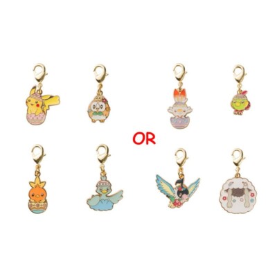 Pokemon Center Frohe Ostern Korb Metall Charm Set Pikachu/Scorbunny, UK VERKÄUFER