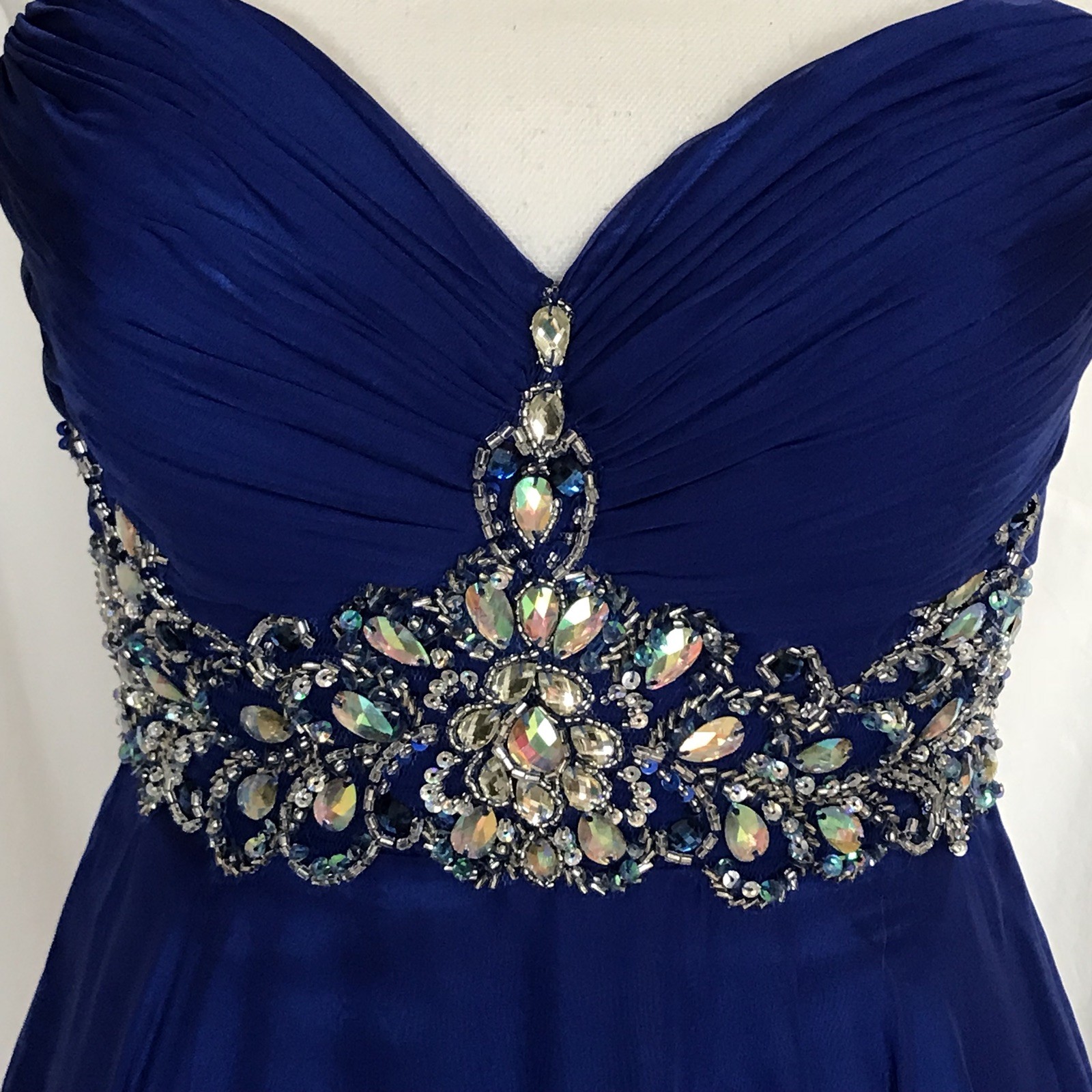Fiesta Cobalt Blue Prom Dress Women's S Formal Wear F… Gem