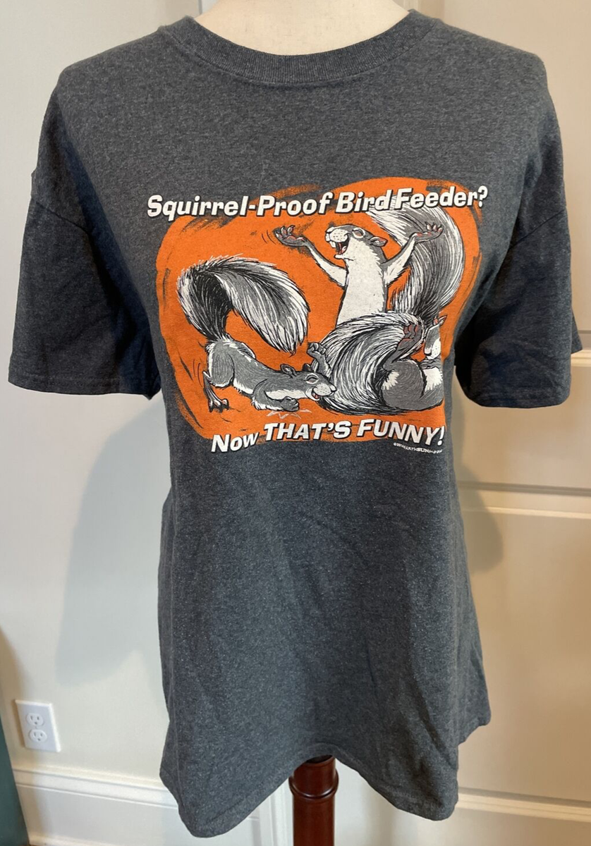 Earth Sun Moon Large Shirt Squirrel Proof Bird Feeder Now That's Funny Gray  2014