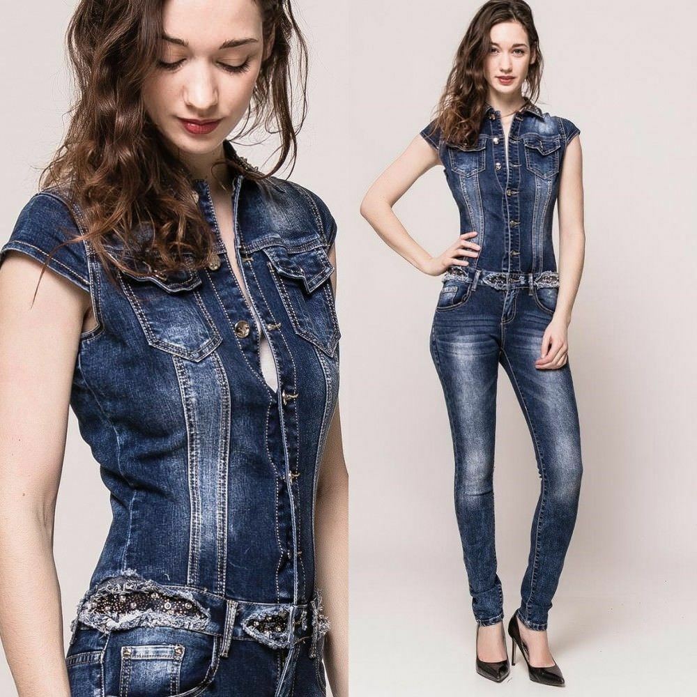 ladies denim playsuit