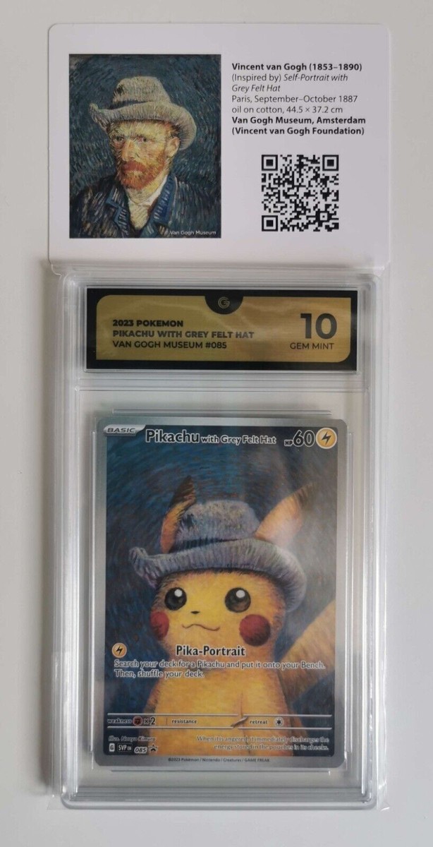 2023 Pokémon Pikachu with Grey Felt Hat 2023 Pokemon x Van Gogh Pikachu with Grey Felt Hat #085