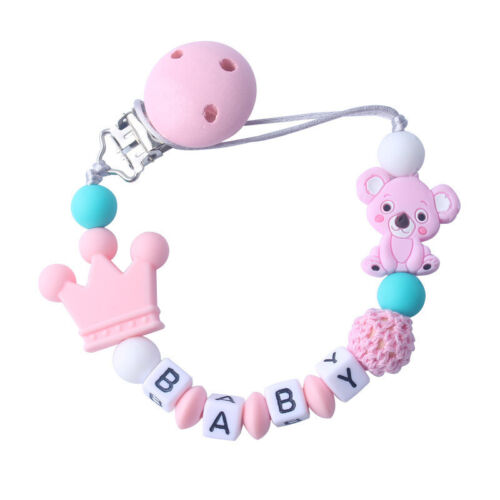 Sweet Cartoon Dummy Clips Silicone Pacifier Holder Soother Chain Baby Gift - Picture 11 of 15