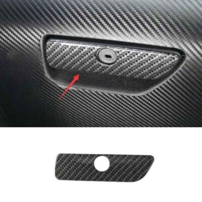 ABS Carbon Fiber 1PCS Handle Cover For Ford Explorer 11-19 Co-Pilot Storage Box