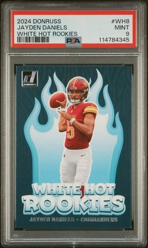 2024 PANINI DONRUSS WHITE HOT ROOKIES #WH8 JAYDEN DANIELS PSA 9