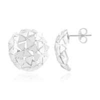 Cavill Silberohrringe Damen 925 Sterling Silber Geometrisch Rund Poliert 19Mm