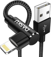 90 Degree Iphone Charging Cable Mfi Certified Lightning Cable 10FT 2 Pack