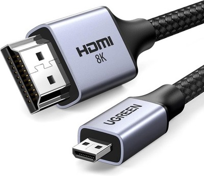 UGREEN 8K Micro HDMI to Cable 6.6FT, 2.1 Aluminum Shell Grey