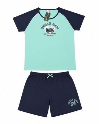 UNCLE SAM DAMEN SHORTY-SET (2-TEILIG) GRÖSSE XL (48/50) · 100 % BAUMWOLLE