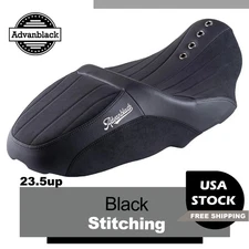 Advanblack x Black Stitching SIK Baggers Seat Fits Harley Street Road '23.5up