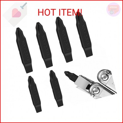 6-Pack Double-Sided Screwdriver Bits Compatible with Leatherman Multi-Tools   #1