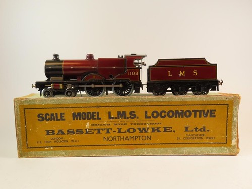 Bassett - Lowke LMS Compound 4-4-0 Lok & Tender Nr.1108, O, gut/verpackt! | Condition: Used