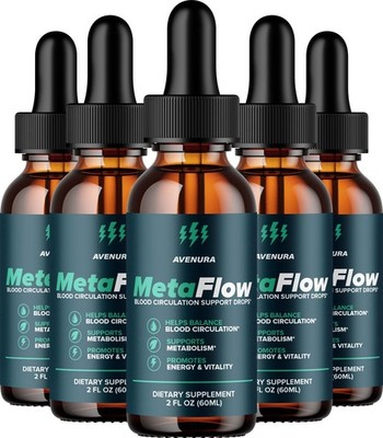 (5 Pack) MetaFlow Liquid Drops   Meta Flow Drops Advanced Formula Blood Support