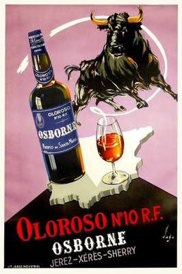   Oloroso Osborne Sherry Poster - Vintage Style 24x36  Premium   Gallery