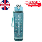Sports Water Bottle Gym Travel Drinking Leakproof Bottle With Straw BPA-Free UK