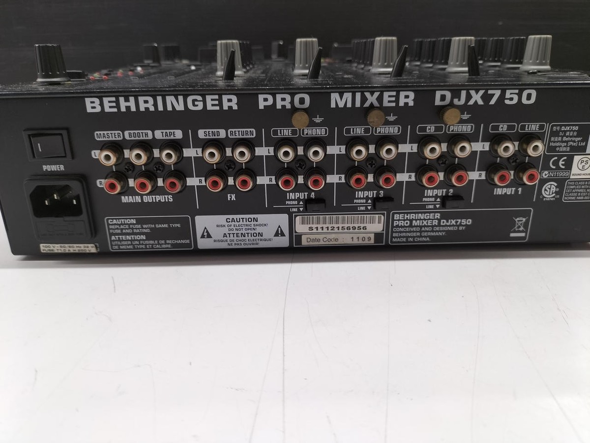 BEHRINGER DJX750 DJミキサー Behringer DJX-750 5-Channel DJ Mixer - Black for sale online