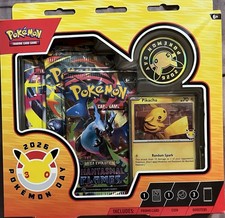 Pokemon Day 2026 Collection Box Includes 3 Booster Packs & Pikachu Promo New