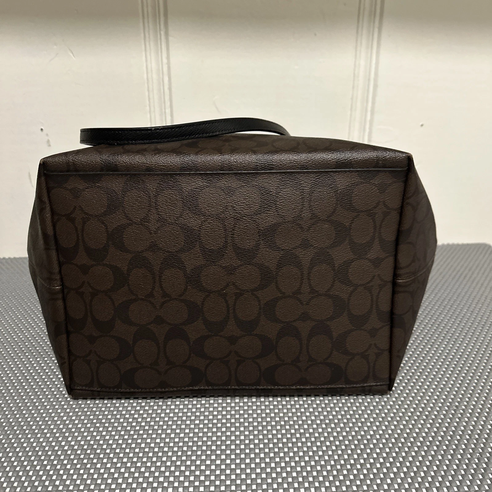 Borsa Coach Canvas detta marrone nero F34104 ottime condizioni