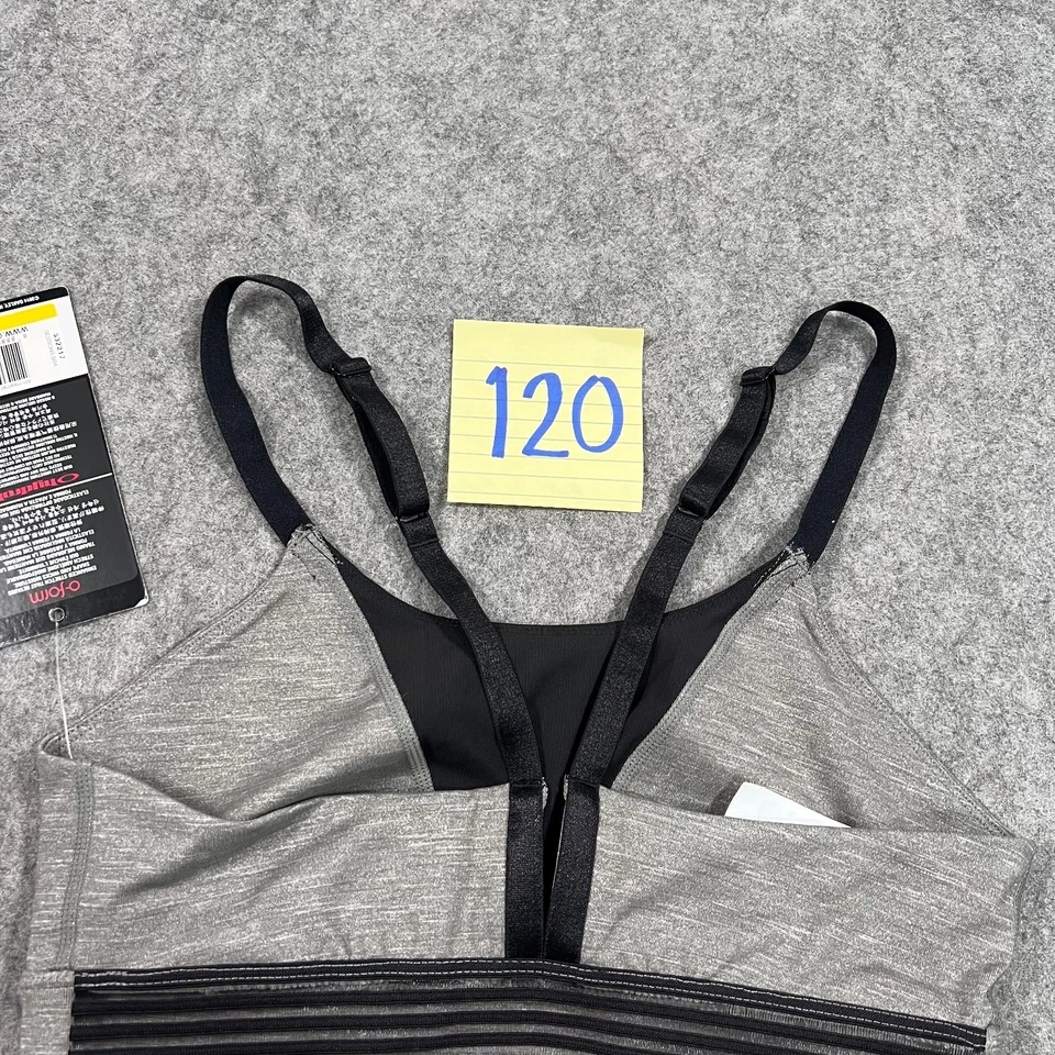 NWT Oakley Heathered Gray Black Sessions Athletic Sports Bra Women's Size Medium - Image 4 of 4