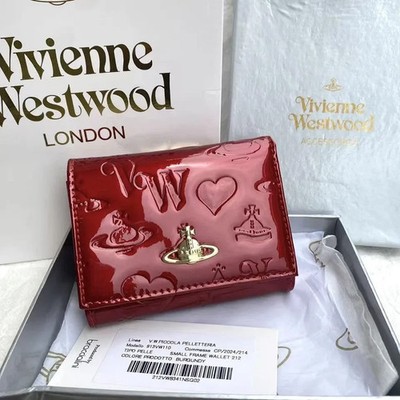 Vivienne Westwood Gamaguchi Trifold Wallet Color Red orb Enamel | eBay