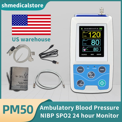 PM50 Ambulatory Blood Pressure & SpO2 Monitor Holter NIBP SPO2 24 hour Monitor