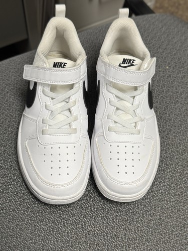 Nike Court Borough Low Recraft Children’s Unisex White With Black Nike Size 2Y