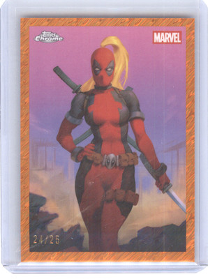 2025 Topps Deadpool Chrome Lady Deadpool Originals TO-3 Orange /25