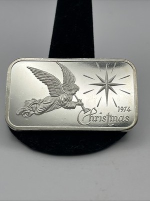 Madison Mint 1974 Christmas 1oz .999 Silver Art Bar | eBay