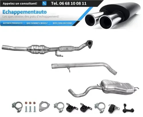 Échappement Seat Leon 1.9 TDi en acier aluminé haute résistance anticorrosion