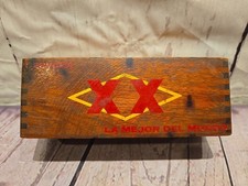 Juego de dominó de cerveza vintage años 60 XX DOS EQUIS caja de madera - HECHO EN MÉXICO
