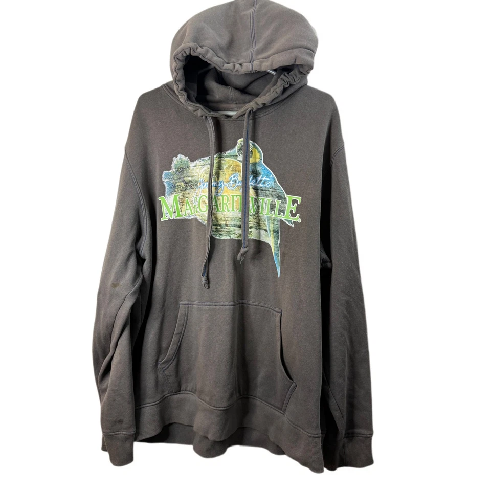 Margaritaville Jimmy Buffett Parrot Graphic Hoodie Mens XXL Pullover Sweatshirt - Image 2 of 4