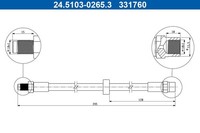 ATE 24.5103-0265.3 Bremsschlauch FüR Volvo