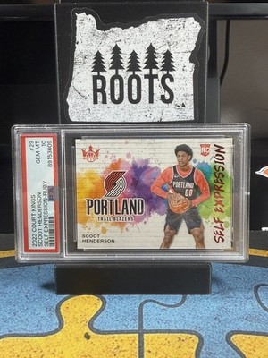 2023 Court Kings Scoot Henderson Self Expression #/149 Rookie Color Blast PSA 10