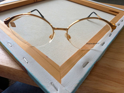 Vintage Yves Saint Laurent Gold Eyeglass Frame 4007 Y104 56-18-135 Made in Italy