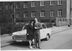 Leipzig + family before their new Trabant 601 + photo 10x7cm + 1966 +.