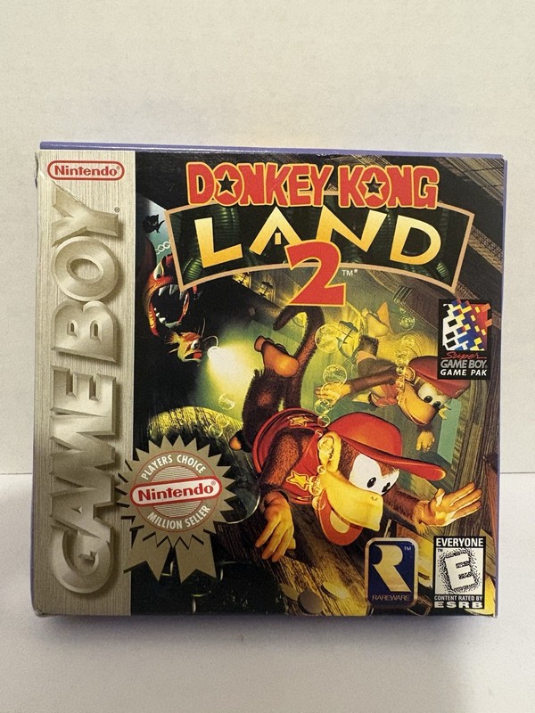 Donkey Kong Land 2 (Nintendo Game Boy, 1996) Complete! Excellent Cond! Tested