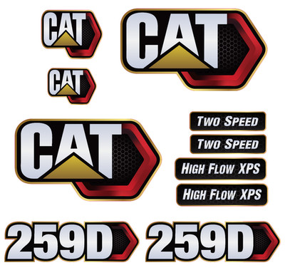 For Caterpillar CAT 259D Skid Steer | Replacement Decal Set | FREE SHIPPING