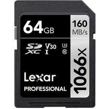 Lexar Professional 1066X Sdxc Uhs-I Card Silver Series 64Gb Lsd1066064G-Bnnng 