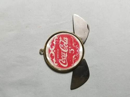 DRINK Coca-Cola 5 CENTS--ROUND POCKET KNIFE VINTAGE RARE 🔥🔥