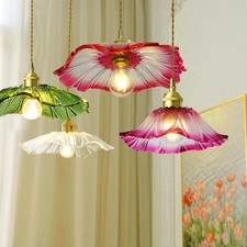 Pendant Light, Flower Glass Hanging Lamp for ...