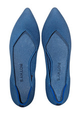 Rothy's True Blue Women's Ballet Style Flats Slip On Knit Shoes Pointed Toe Sz 7