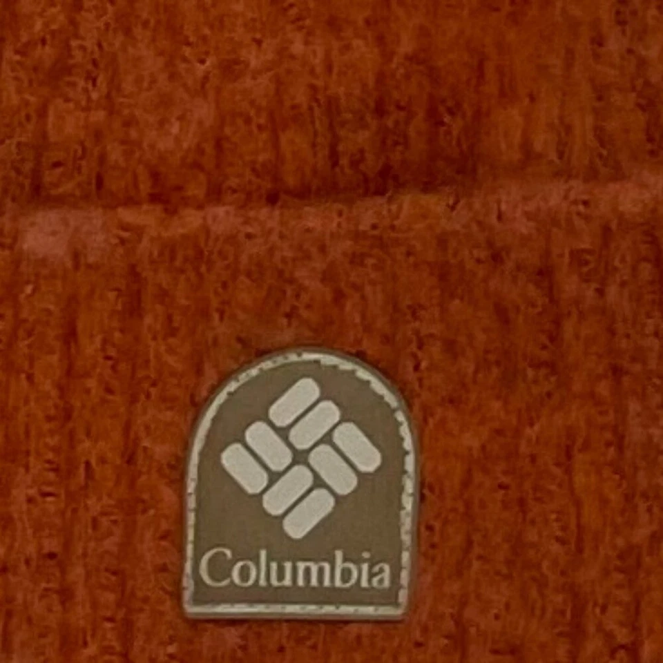 Columbia Unisex Winter Blur Pom Pom Beanie, Faded Peach, Orange, Faux Fur - Image 2 of 4