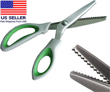 Green Pinking Shears Comfort Grips Crafts Zig Zag Cut Sewing Scissors,Profession