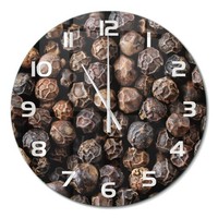 Dekorative Design-Wanduhr Aus GehäRtetem Glas PfefferköRner WeißE Zeiger Fi60 Cm