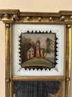 Antique Early 19Th Century Federal Reverse Glass Painted Mirror Circa 1810 -20