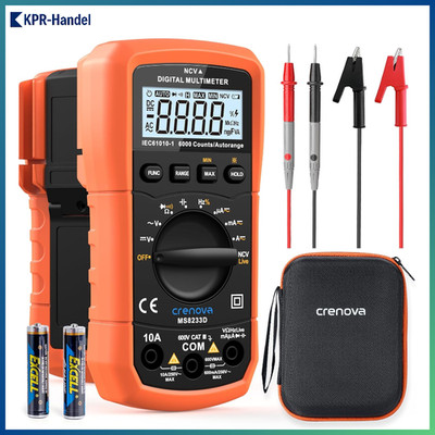 Digital Multimeter Crenova MS8233D 6000-Count LCD Spannungsprüfer